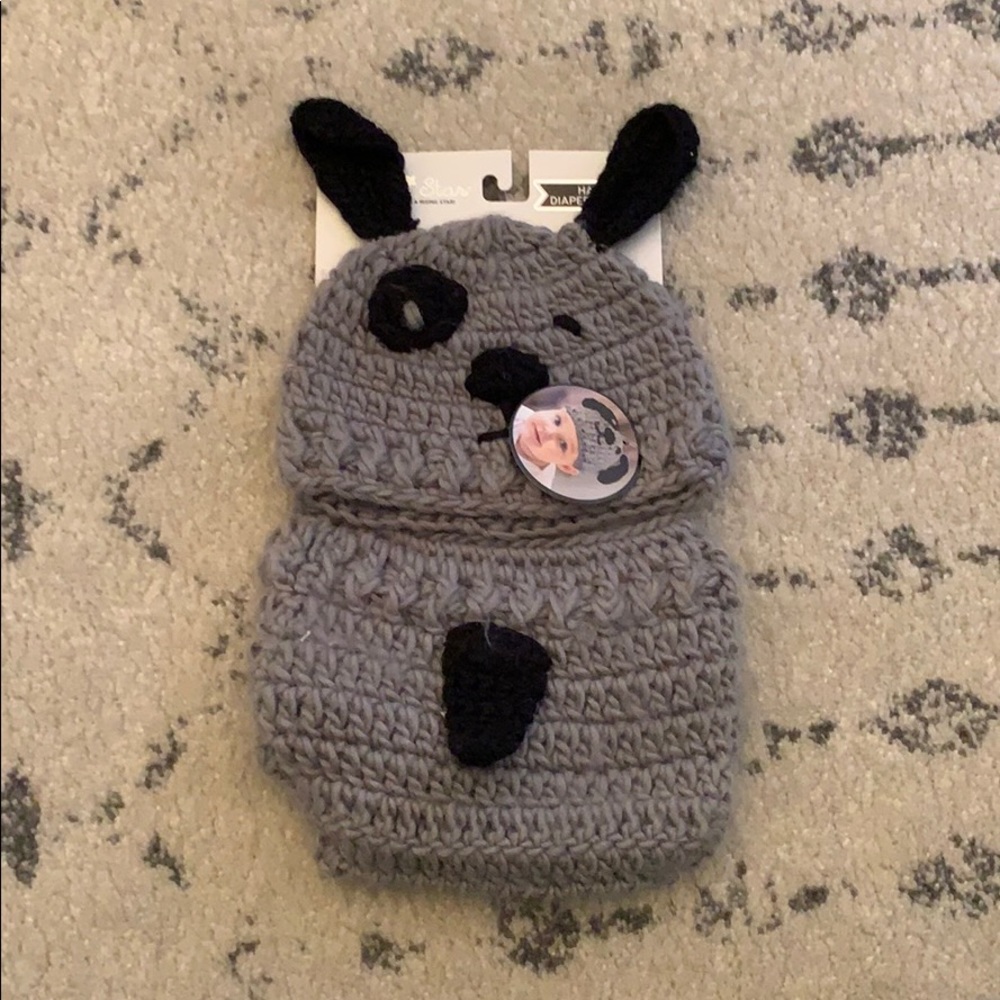 Puppy Hat and Diaper Cover